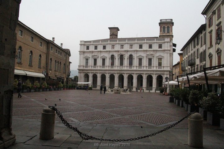 IMG_1564.JPG - Looking back to the north of Piazza Vecchia is Biblioteca Civica (Angelo Mai Civic Library), also referred to as the Palazzo Nuovo.