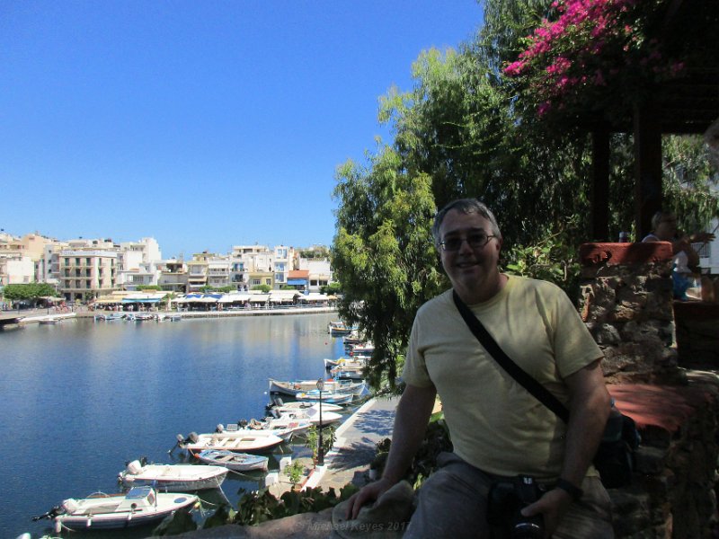 IMG_1772.JPG - Agios Nikolaos, is a coastal town, near Elounda.... Actually was a short taxi ride over a scenic mountain road.   Here is a protected harbor which is surrounded by hills on nearly all sides. 