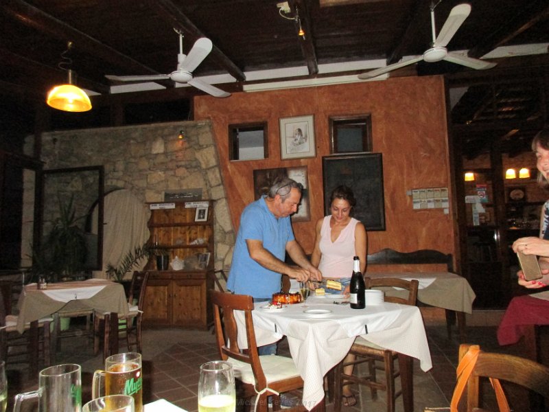 IMG_1681.JPG - Manolis Markakis and his Partner Antonia at Thea Restaurant getting ready for  a birthday celebration. 