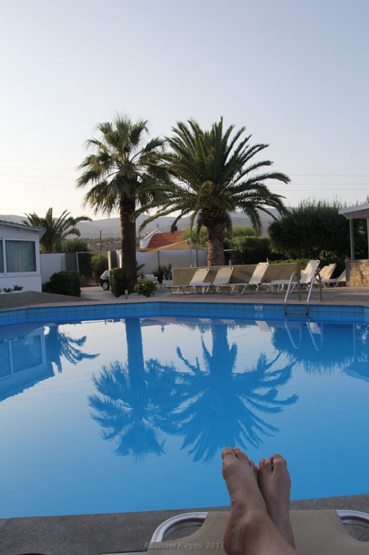 IMG_8740.JPG - Enjoying the Pool at the Krini hotel.   Time to recharge before the evening that is ahead. 